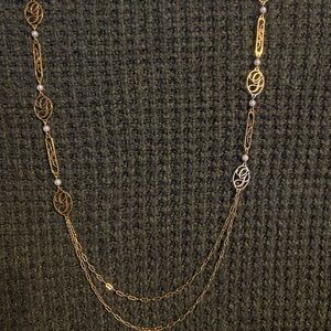 Elegant Vintage Avon Initial Gold Chain Necklace “g”